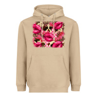 Mushroom Valentine's Day pink plaid red glitter cowhide Heavyweight Hoodie - FaDigitalArtStudio