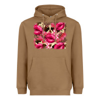 Toasted Coconut Valentine's Day pink plaid red glitter cowhide Heavyweight Hoodie - FaDigitalArtStudio