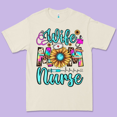 Wife Mom Nurse Premium Tee Designed By Jahusdesignshop