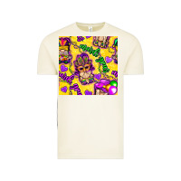 Vintage Arctic Mardi gras gnomies seamless pattern Vintage Tee - BundleAndBundleShop