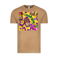 Mardi Gras Gnomies Seamless Pattern Vintage Tee | Teevron