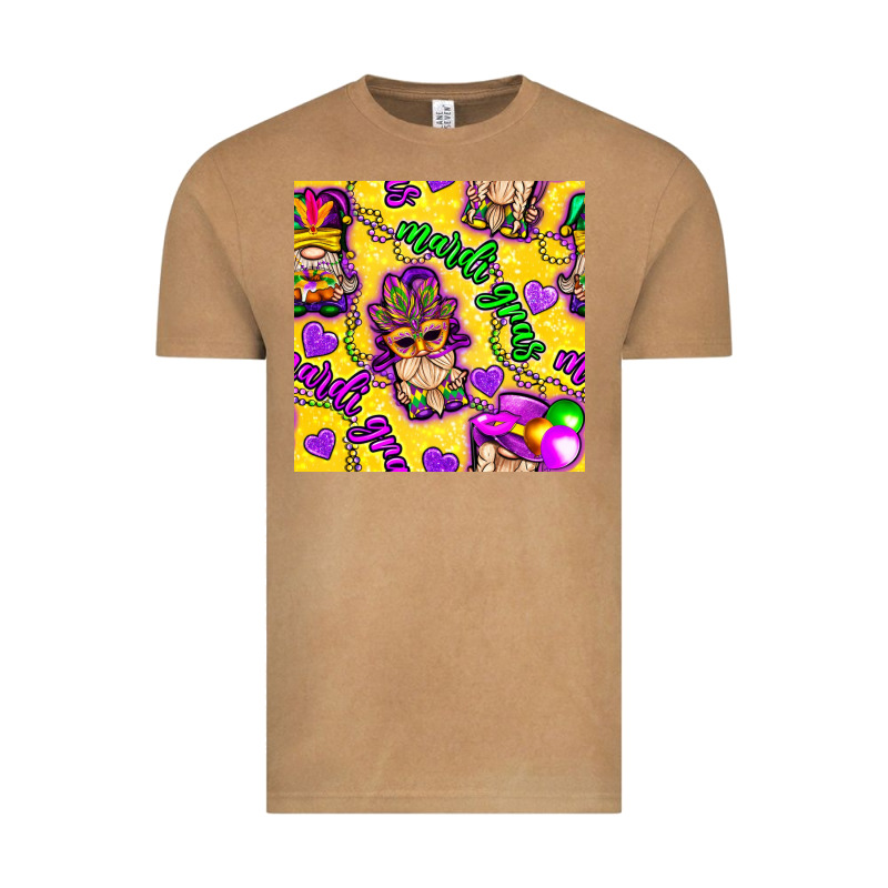 Mardi Gras Gnomies Seamless Pattern Vintage Tee by BundleAndBundleShop | Teevron