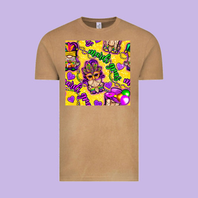 Mardi Gras Gnomies Seamless Pattern Vintage Tee Designed By Bundleandbundleshop