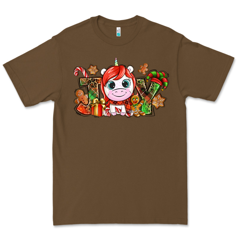 Joy Unicorn Christmas Premium Tee by NancyCooperArtShop | Teevron