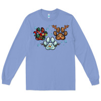 Colony Blue Christmas paws Long Sleeve Tee - RanaPortraitStore
