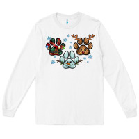 White Christmas paws Long Sleeve Tee - RanaPortraitStore