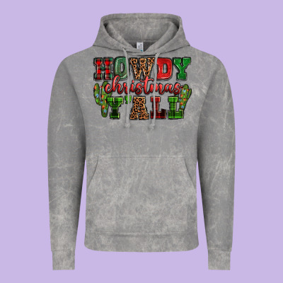 Howdy Christmas Y'all Vintage Hoodie Designed By Nancycooperartshop
