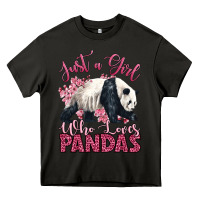 Asphalt just a girl who loves pandas Heavy Core Tee - LillyAllenDesigns