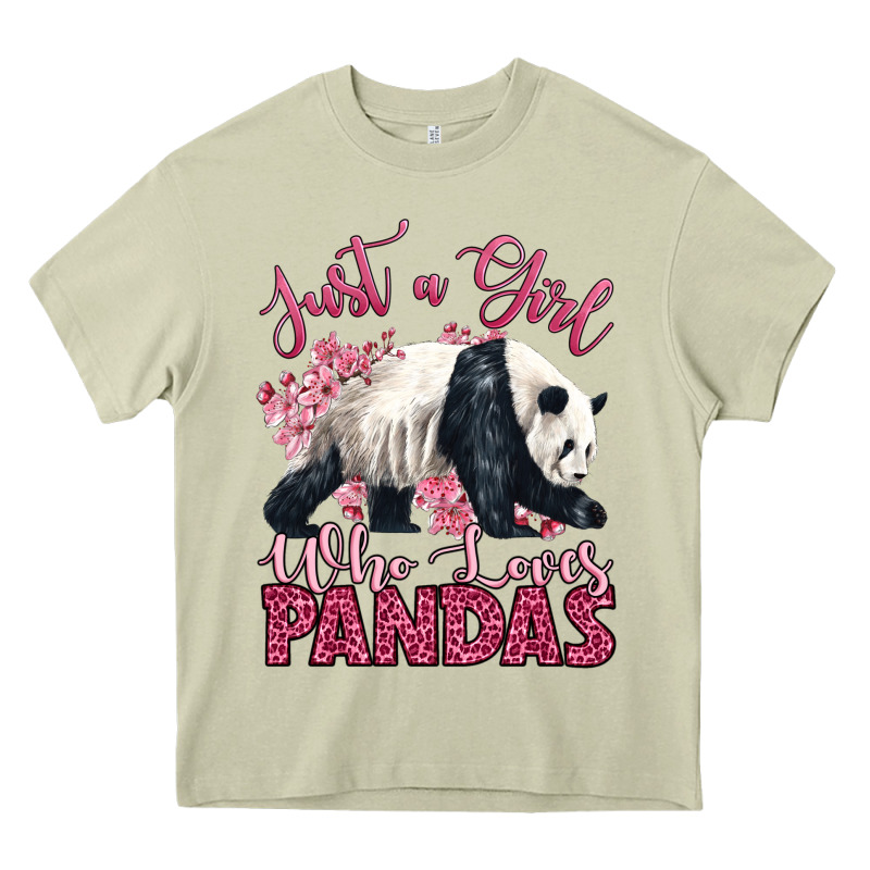 Just A Girl Who Loves Pandas Heavy Core Tee by LillyAllenDesigns | Teevron