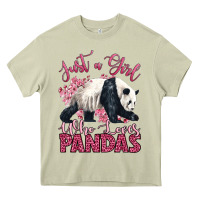 Mossy just a girl who loves pandas Heavy Core Tee - LillyAllenDesigns