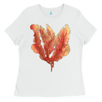 White pink venus fan sea coral Ladies Tee - LillyAllenDesigns