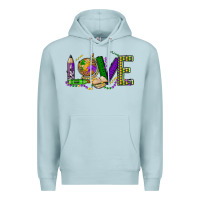 Blue Mist love teacher mardi gras Premium Hoodie - OliviaCreatesArt