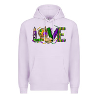Lilac love teacher mardi gras Premium Hoodie - OliviaCreatesArt