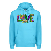 Ocean Blue love teacher mardi gras Premium Hoodie - OliviaCreatesArt