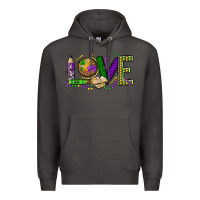 Smoke love teacher mardi gras Premium Hoodie - OliviaCreatesArt