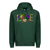 Sports Green love teacher mardi gras Premium Hoodie - OliviaCreatesArt