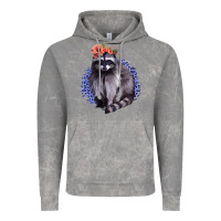 Cloud Rock Classy But A Little Thrashy Racoon With Flowers Vintage Hoodie - Jasminsmagicworld