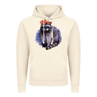 Vintage Artic Classy But A Little Thrashy Racoon With Flowers Vintage Hoodie - Jasminsmagicworld
