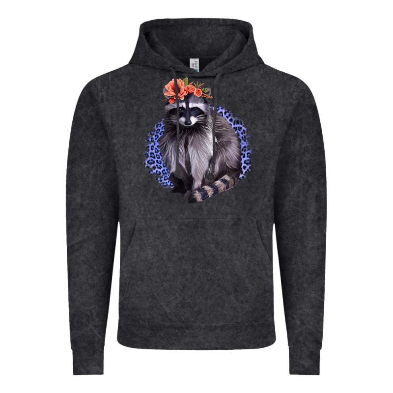 Classy But A Little Thrashy Racoon With Flowers Vintage Hoodie by Jasminsmagicworld | Teevron