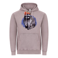 Vintage Zinc Classy But A Little Thrashy Racoon With Flowers Vintage Hoodie - Jasminsmagicworld