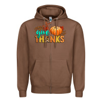 Chestnut give thanks Zipper Hoodie - CowGirlArtShop