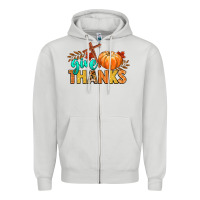 Dove Grey give thanks Zipper Hoodie - CowGirlArtShop