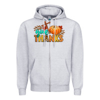 Heather Grey give thanks Zipper Hoodie - CowGirlArtShop