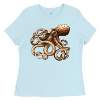 Baby Blue octopus Ladies Tee - LillyAllenDesigns