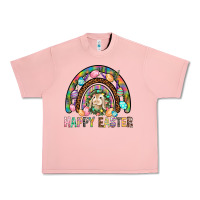 Salmon Happy Easter Rainbow Urban Heavy Tee - BundleAndBundleShop