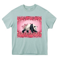 Arona Panda With Sakura Blooms Heavy Core Tee - LillyAllenDesigns