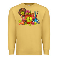 Antique Gold Softball Coffee Mug Premium Sweatshirt - FaDigitalArtStudio