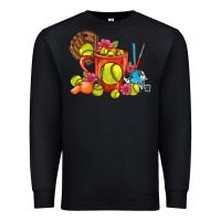 Black Softball Coffee Mug Premium Sweatshirt - FaDigitalArtStudio