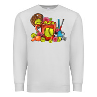 Dove Grey Softball Coffee Mug Premium Sweatshirt - FaDigitalArtStudio