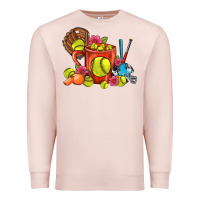 Pale Pink Softball Coffee Mug Premium Sweatshirt - FaDigitalArtStudio