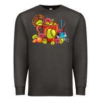 Smoke Softball Coffee Mug Premium Sweatshirt - FaDigitalArtStudio