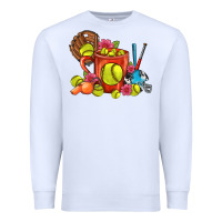 White Softball Coffee Mug Premium Sweatshirt - FaDigitalArtStudio