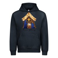Navy True Story Black Urban Hoodie - CowhideDigitalArt