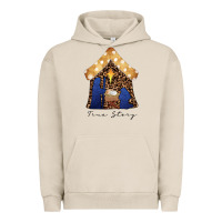 Pigment French Oak True Story Black Urban Hoodie - CowhideDigitalArt