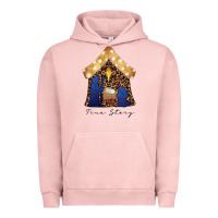 Pigment Salmon True Story Black Urban Hoodie - CowhideDigitalArt