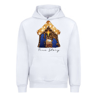 White True Story Black Urban Hoodie - CowhideDigitalArt