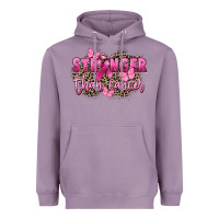 Lavender Stronger than Cancer Heavyweight Hoodie - FaDigitalArtStudio