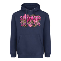 Navy Stronger than Cancer Heavyweight Hoodie - FaDigitalArtStudio