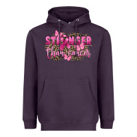 Plum Stronger than Cancer Heavyweight Hoodie - FaDigitalArtStudio