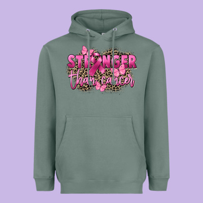 Stronger Than Cancer Heavyweight Hoodie Designed By Fadigitalartstudio