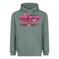Sage Stronger than Cancer Heavyweight Hoodie - FaDigitalArtStudio