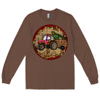 Chestnut Christmas Tractor Long Sleeve Tee - RanaPortraitStore