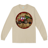 Mushroom Christmas Tractor Long Sleeve Tee - RanaPortraitStore