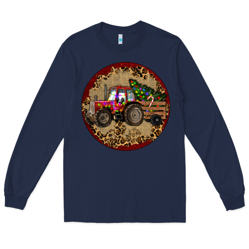 Christmas Tractor Long Sleeve Tee by RanaPortraitStore | Teevron