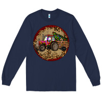 Navy Christmas Tractor Long Sleeve Tee - RanaPortraitStore