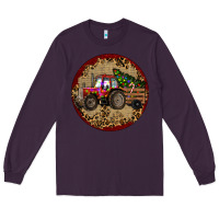 Plum Christmas Tractor Long Sleeve Tee - RanaPortraitStore